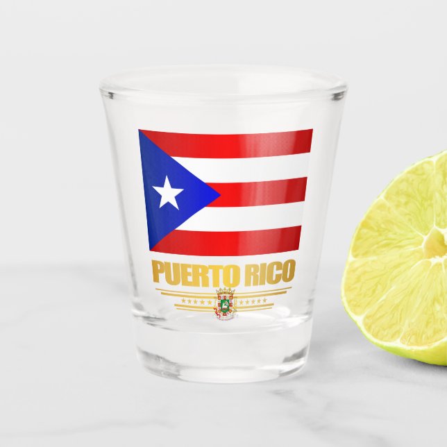 Vaso De Chupito Bandera de Puerto Rico (Anverso)