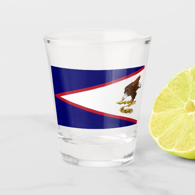 Vaso De Chupito Bandera de Samoa Americana (Anverso)