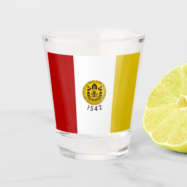 Vaso De Chupito Bandera de San Diego (Anverso)