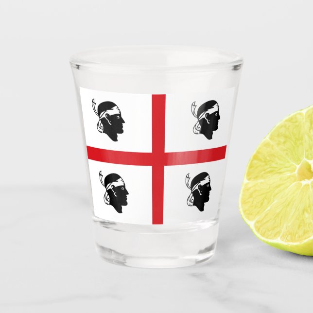 Vaso De Chupito Bandera de Sardegna (Italia) (Anverso)