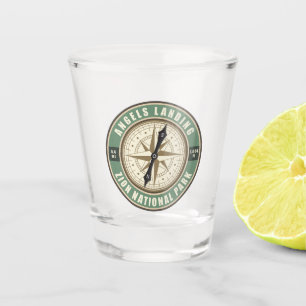 Vaso De Chupito Bandera de Senderismo de la brújula Utah