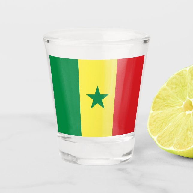 Vaso De Chupito Bandera de Senegal (Anverso)