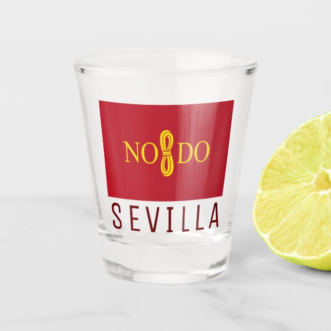 Vaso De Chupito Bandera de Sevilla, España (Anverso)