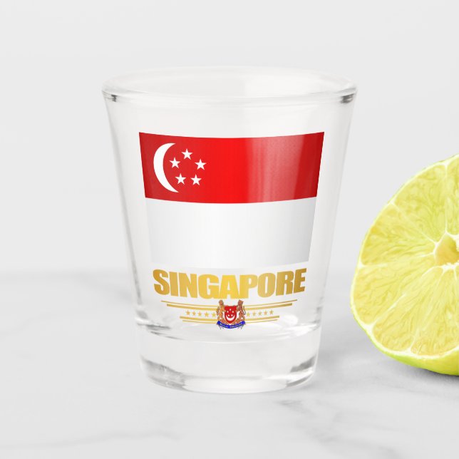 Vaso De Chupito Bandera de Singapur (Anverso)