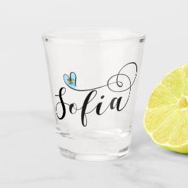 Vaso De Chupito Bandera de Sofía, Corazón Sofía, Bulgaria