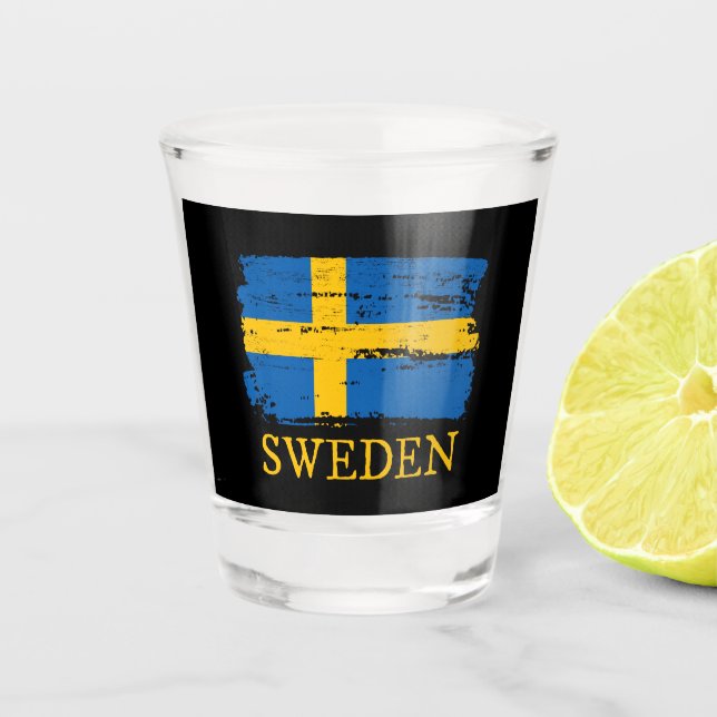 Vaso De Chupito Bandera de Suecia (Anverso)