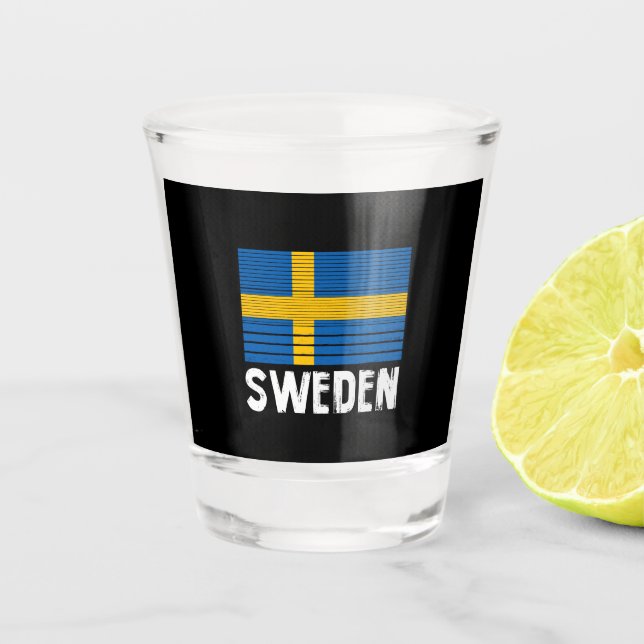Vaso De Chupito Bandera de Suecia (Anverso)