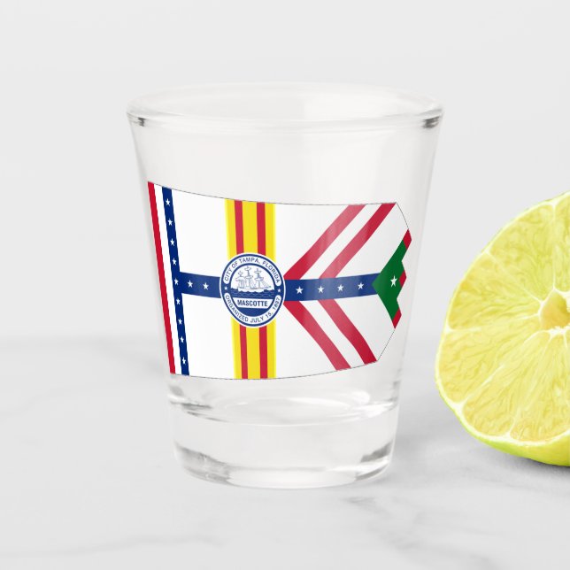 Vaso De Chupito Bandera de Tampa (Anverso)