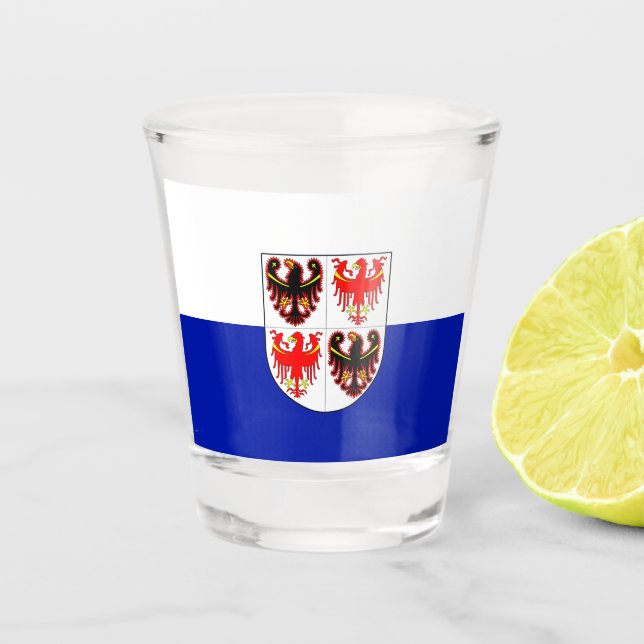 Vaso De Chupito Bandera de Trentino-Alto Adige (Italia) (Anverso)