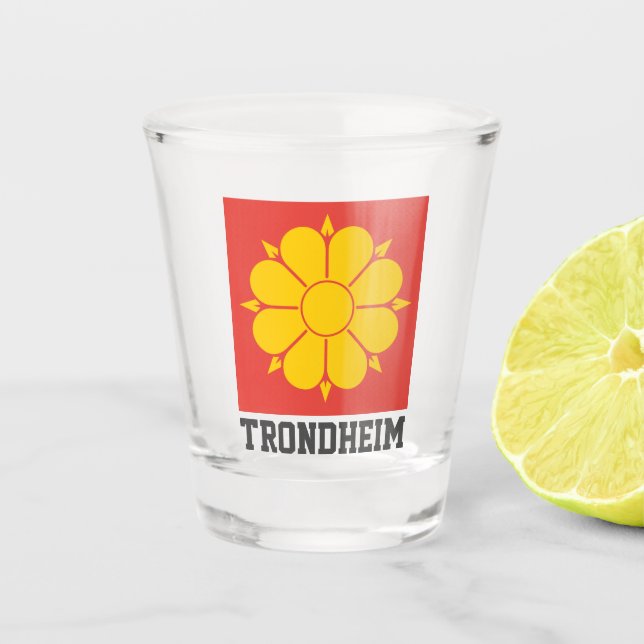 Vaso De Chupito Bandera de Trondheim, Noruega (Anverso)