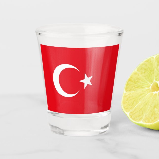 Vaso De Chupito Bandera de Turquía (Anverso)