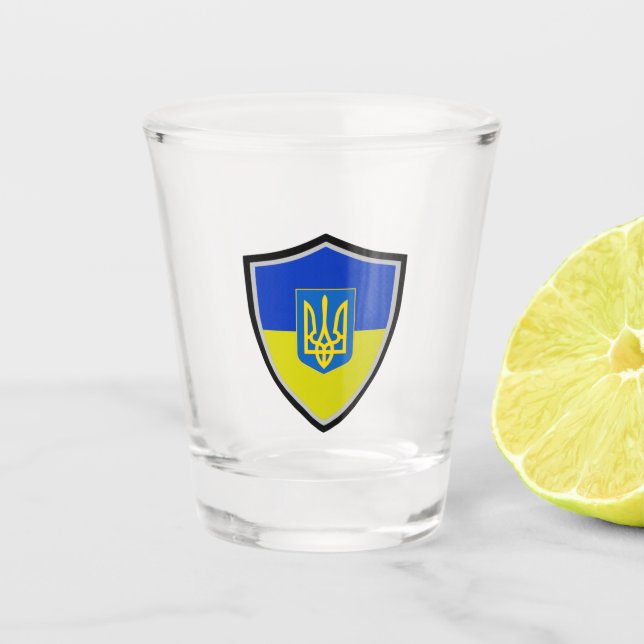 Vaso De Chupito Bandera de Ucrania (Anverso)