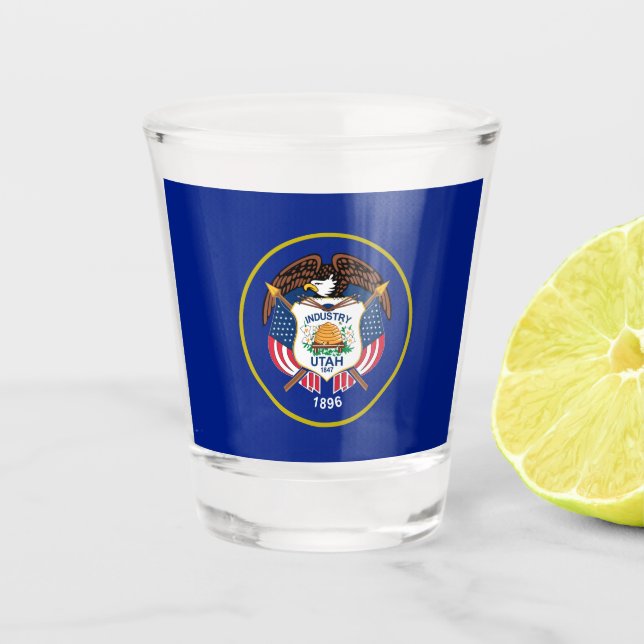 Vaso De Chupito Bandera de Utah  (Anverso)