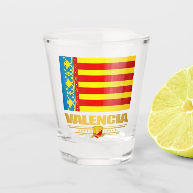 Vaso De Chupito Bandera de Valencia (Anverso)