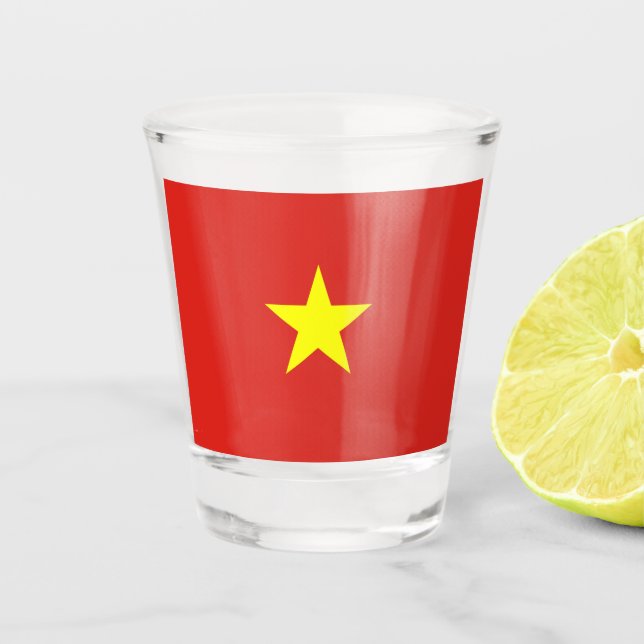 Vaso De Chupito Bandera de Vietnam (Anverso)