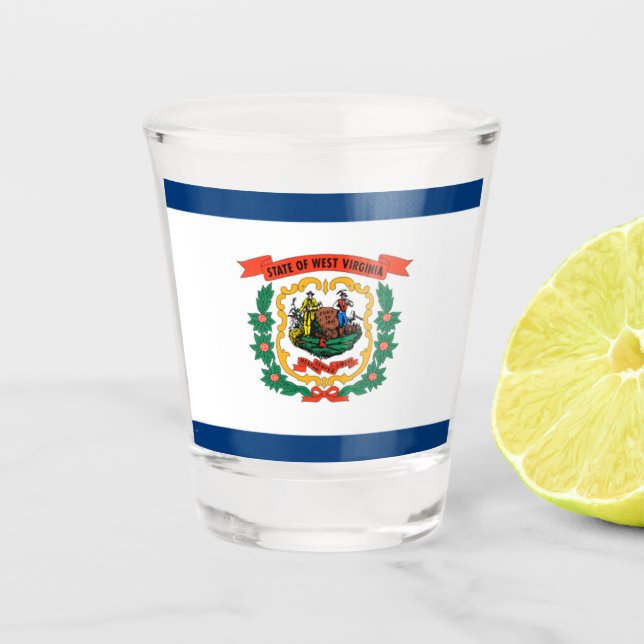 Vaso De Chupito Bandera de Virginia Occidental  (Anverso)