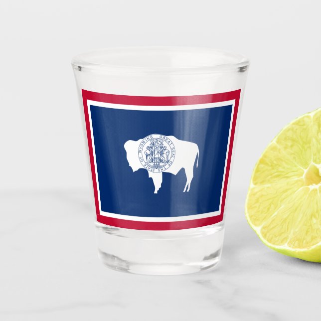 Vaso De Chupito Bandera de Wyoming (Anverso)