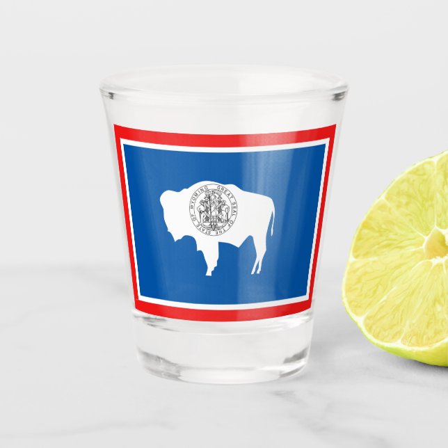 Vaso De Chupito Bandera de Wyoming (Anverso)