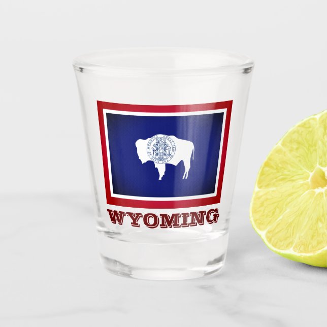 Vaso De Chupito Bandera de Wyoming (Anverso)