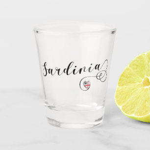 Vaso De Chupito Bandera del Corazón de Cerdeña, Cerdeña,