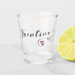 Vaso De Chupito Bandera del corazón de Trentino, provincia de Tren