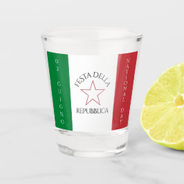 Vaso De Chupito Bandera del Día Nacional de la Festa della Repubbl