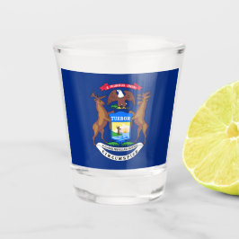 Vaso De Chupito Bandera del estado de Michigan