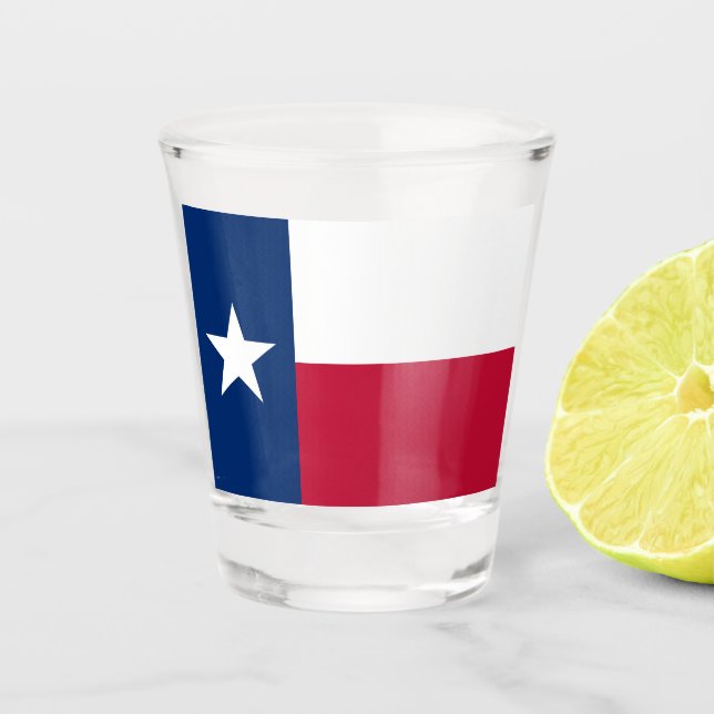 Vaso De Chupito Bandera del Estado de Tejas (Texas) (Anverso)