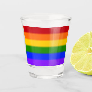 Vaso De Chupito Bandera del orgullo gay arco iris caído