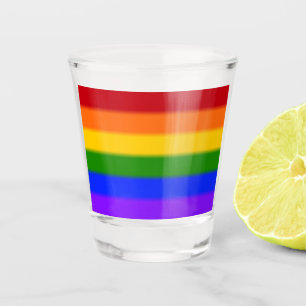 Vaso De Chupito Bandera del orgullo gay arcoiris caído