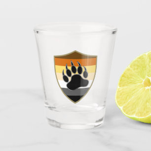 Vaso De Chupito Bandera del Orgullo Gay Bears y Blindaje de la Paw