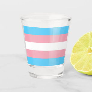 Vaso De Chupito Bandera del Orgullo Transgénero