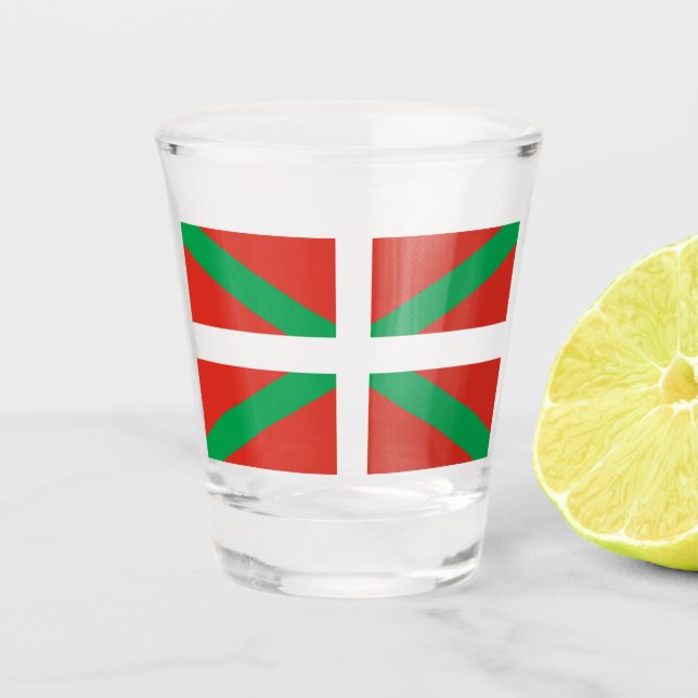 Vaso De Chupito Bandera del País Vasco (Anverso)