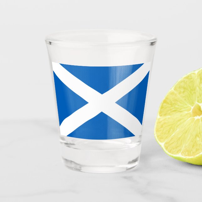 Vaso De Chupito Bandera escocesa (Saltire) (Bandera escocesa) (Anverso)