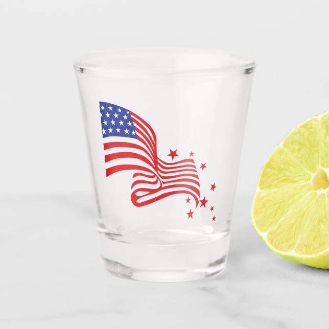 Vaso De Chupito Bandera estadounidense (Anverso)