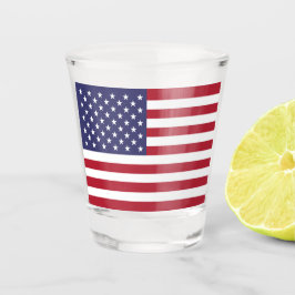 Vaso De Chupito Bandera estadounidense de color blanco y azul