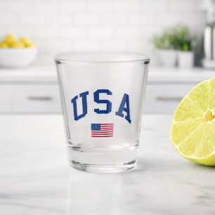 Vaso De Chupito Bandera estadounidense del día de la independencia
