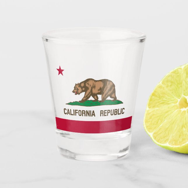 Vaso De Chupito Bandera estatal de California (Anverso)