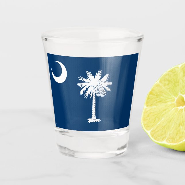 Vaso De Chupito Bandera Estatal de Carolina del Sur (Anverso)
