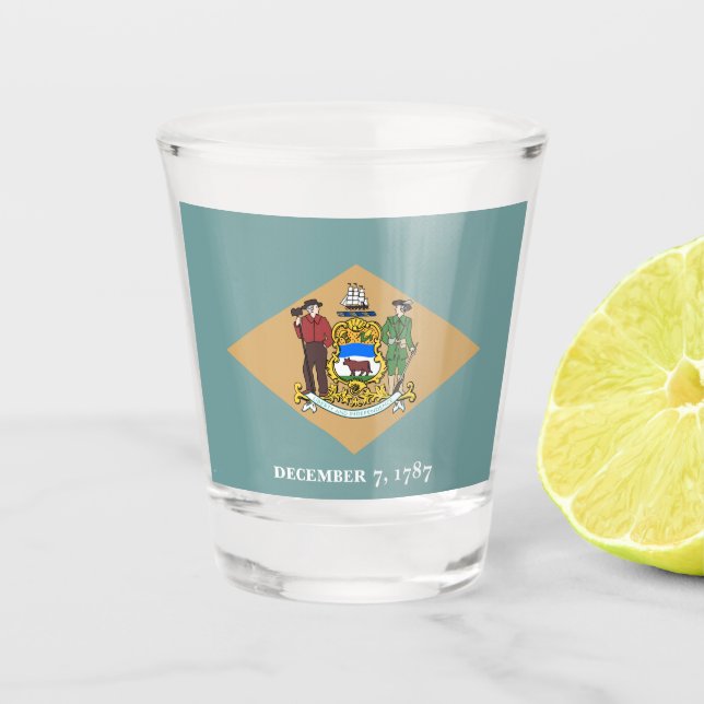 Vaso De Chupito Bandera estatal de Delaware (DE, EE.UU.) (Anverso)