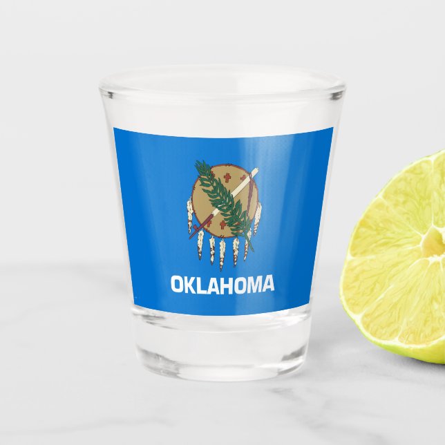 Vaso De Chupito Bandera estatal de Oklahoma (Anverso)