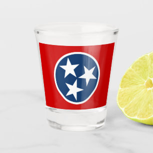 Vaso De Chupito Bandera Estatal Tennessee Estrellas Blancas Azules
