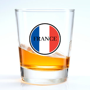 Vaso De Chupito Bandera francesa Rojo Blanco y Azul Patriótico