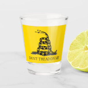 Vaso De Chupito Bandera Gadsden Amarilla Clásica No Pises en Mí