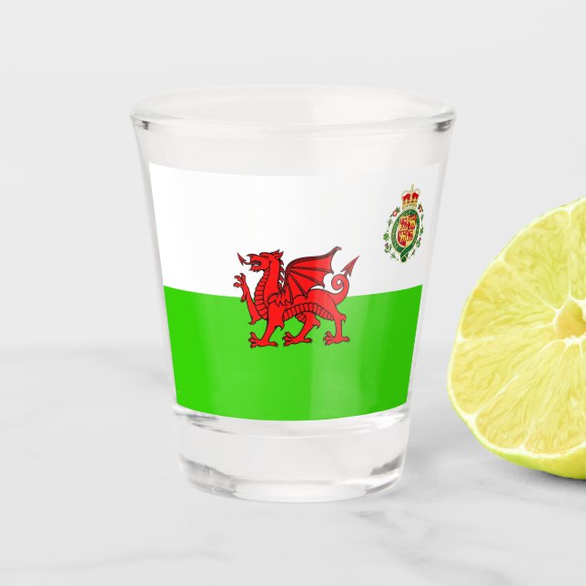 Vaso De Chupito Bandera galesa (Anverso)