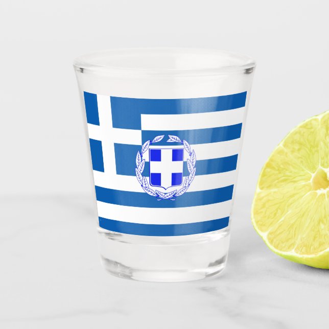 Vaso De Chupito Bandera griega (Anverso)