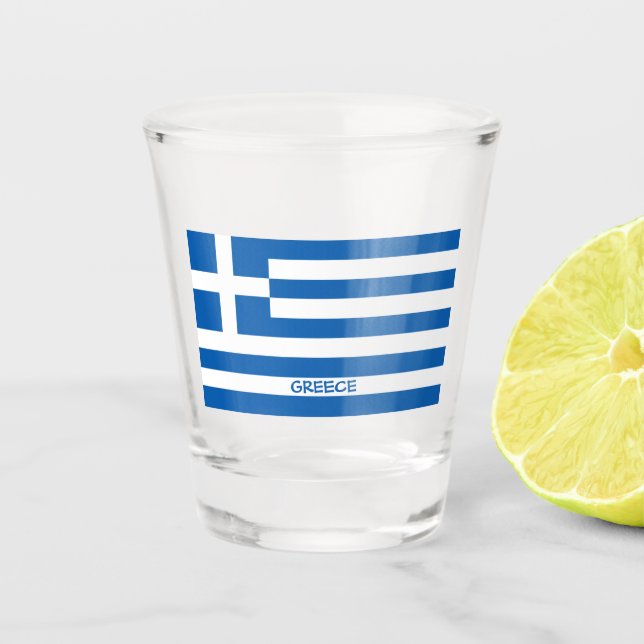 Vaso De Chupito Bandera griega (Anverso)