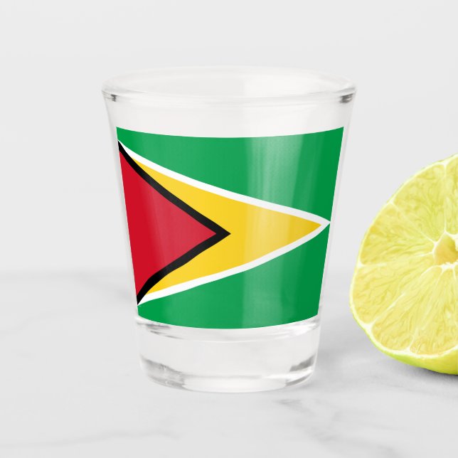 Vaso De Chupito Bandera guyanesa de Guyana Independencia del Carib (Anverso)
