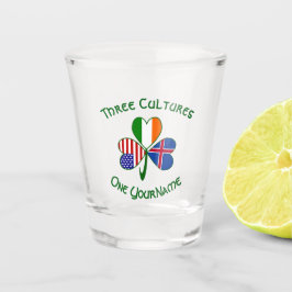 Vaso De Chupito Bandera Irlandesa Americana Islandesa Trébol Perso