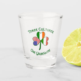 Vaso De Chupito Bandera irlandesa húngara Shamrock